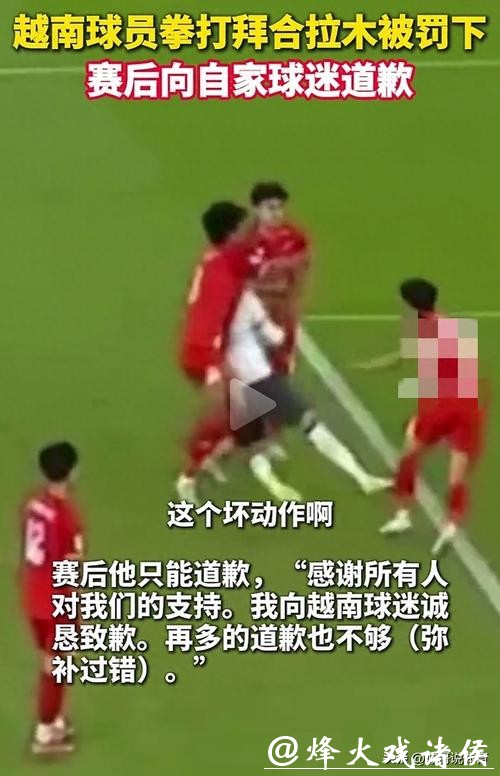 越南队范理德道歉 越南队范理德道歉